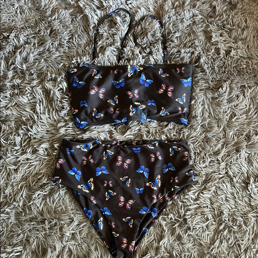SHEIN Vibrant Butterfly Bikini Set